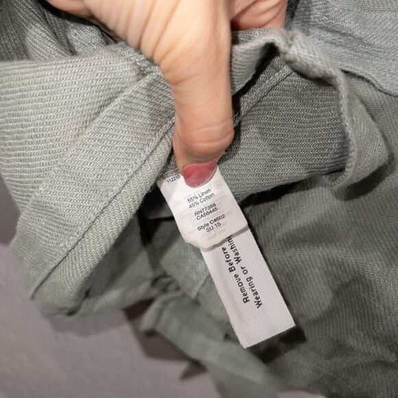 Madewell Frosted Willow Green Linen Blend Hilltop Jacket Size Medium - Picture 8 of 8